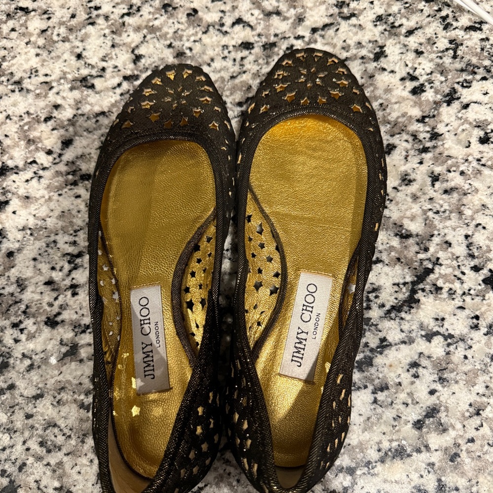 Jimmy Choo Elegant Black Lace Loafers
